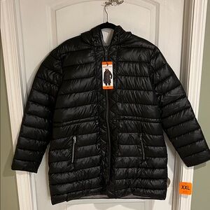 Kenneth Cole Ladies Quilted Anorak Black Jacket XXL